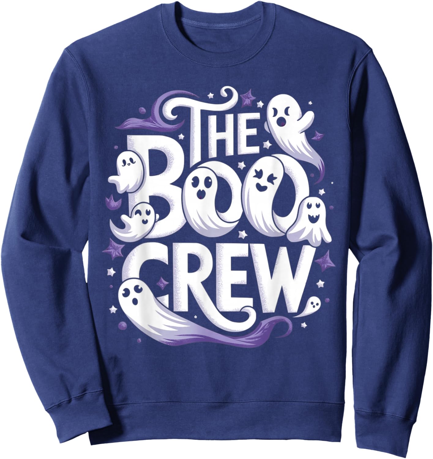 The Boo Crew Halloween Trick Treat Ghost Squad Sweatshirt - Sweatshirt | Navy