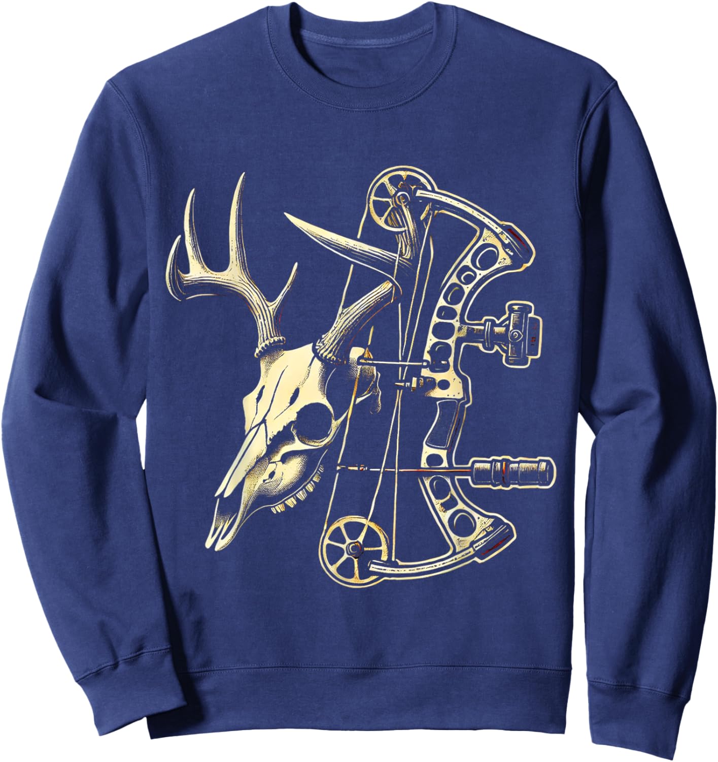Archery Bow Hunter Deer Mule Elk Bow Hunting Accessories Sweatshirt - Sweatshirt | Navy