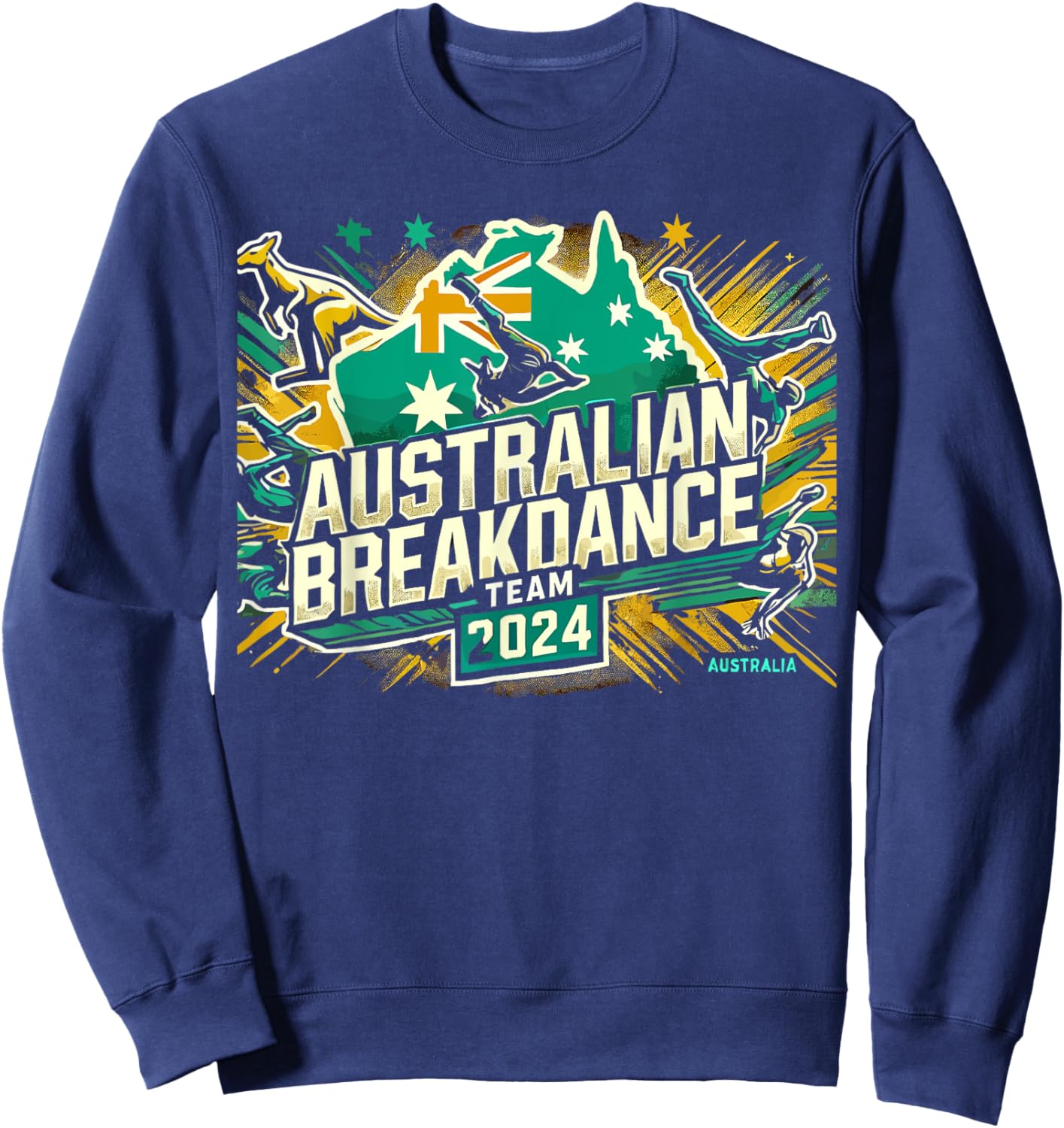 Australian Break Dancer Costume Austrailian Breakdancer Sweatshirt - Sweatshirt | Navy