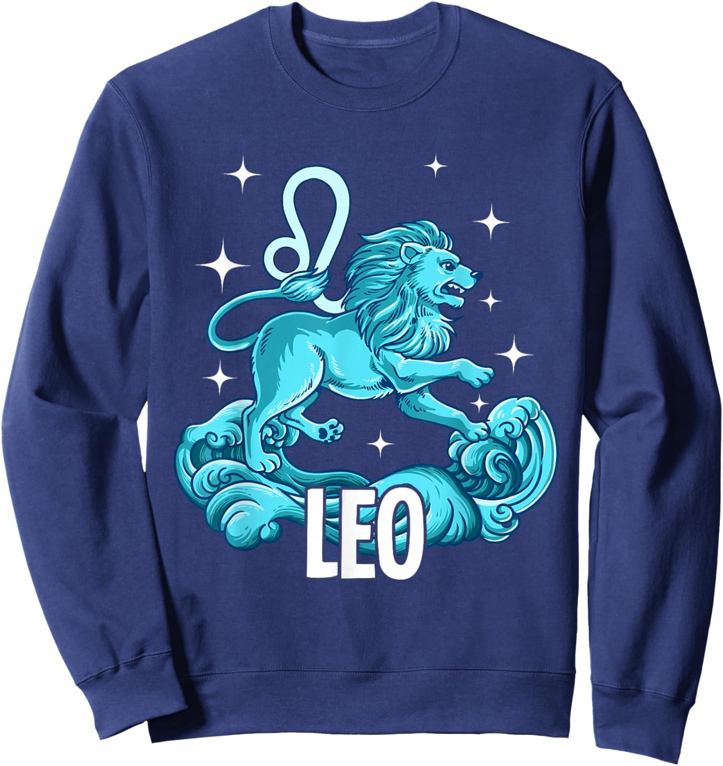 Leo Zodiac Sign Sweatshirt - Sweatshirt | Navy