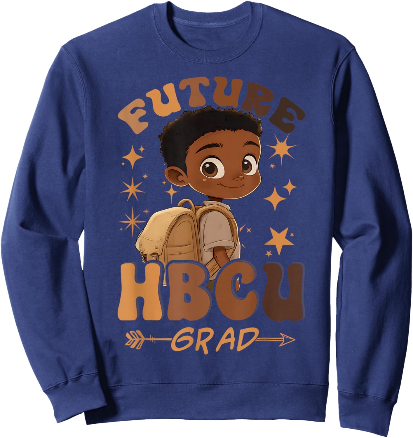 Future HBCU Grad History Black Boy Graduation HBCU Boys Kids Sweatshirt - Sweatshirt | Navy