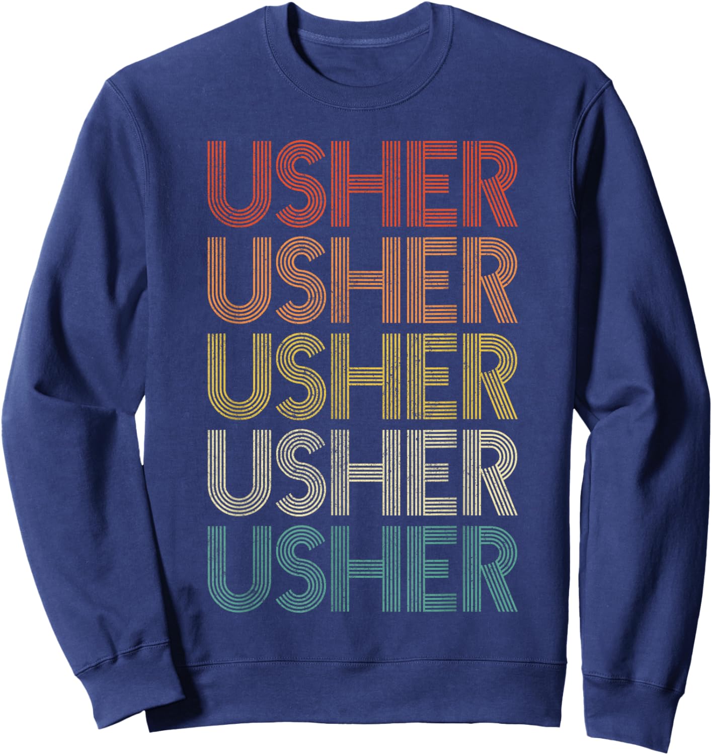 Usher Vintage Retro Sweatshirt - Sweatshirt | Navy