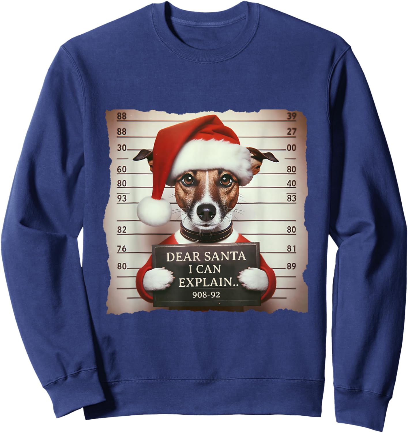 Jack Russell Terrier Dogs Christmas Dear Santa I Can Explain Sweatshirt - Sweatshirt | Navy