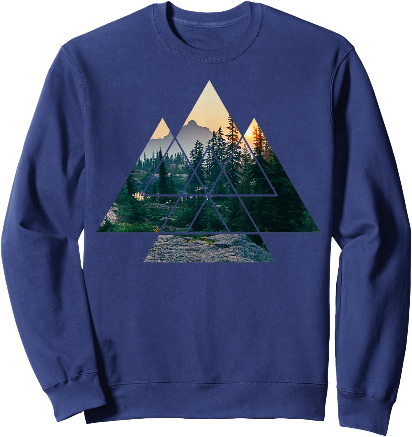 Forest Nature Square Protection Mountain Environment Tree Sweatshirt - Sweatshirt | Navy