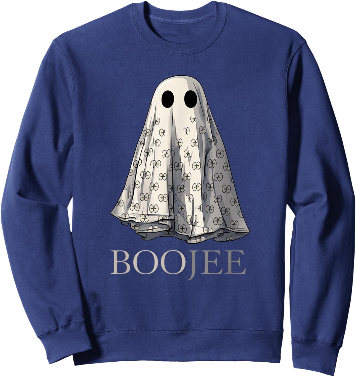 Boo Jee Ghost | Boujee Halloween Costume Trick Or Treat Sweatshirt - Sweatshirt | Navy