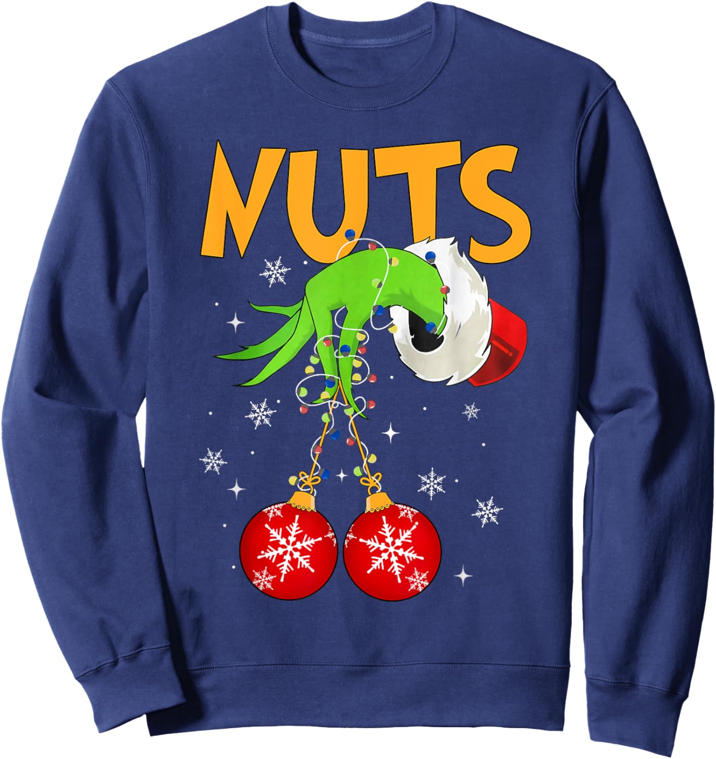 Chest Nuts Matching Chestnuts Christmas Snow Couples Men Sweatshirt - Sweatshirt | Navy