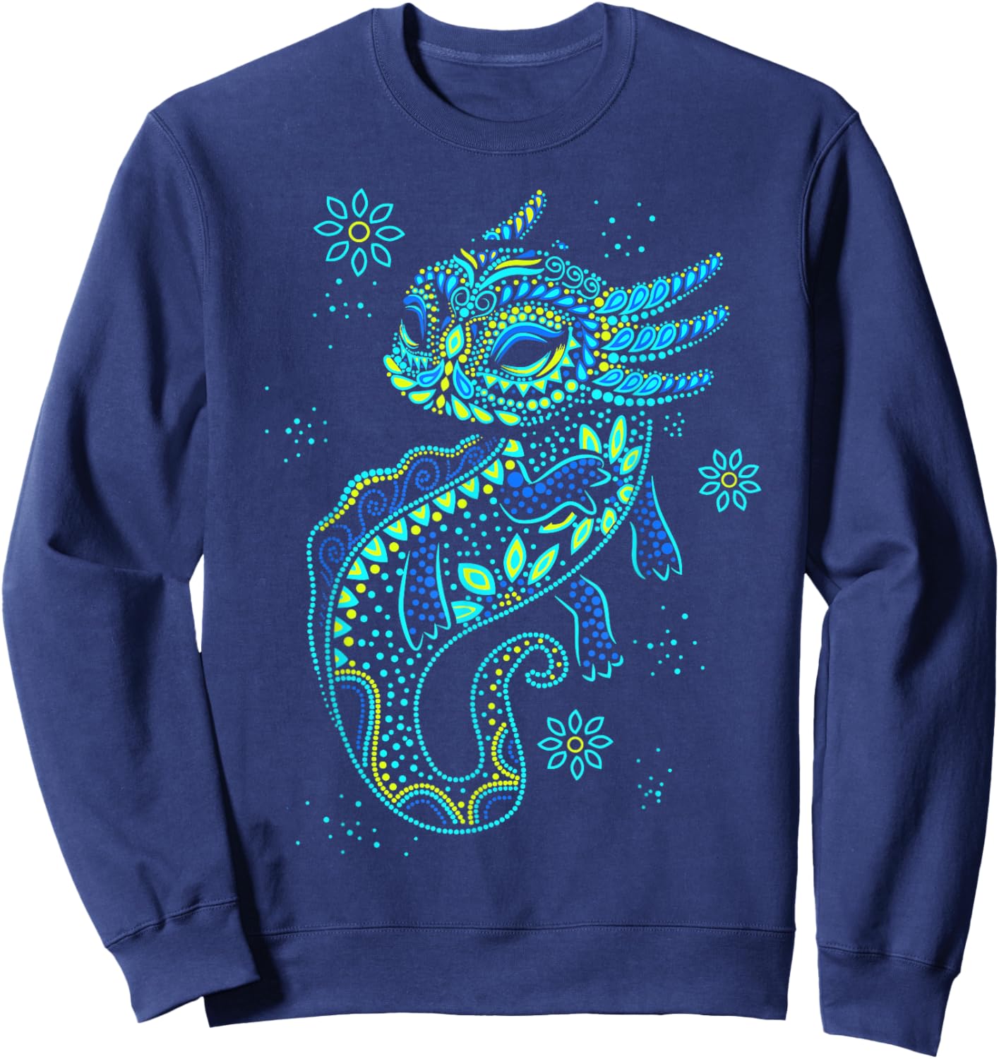 Axolotl Aztec Mexican Salamander Mexico Sweatshirt - Sweatshirt | Navy
