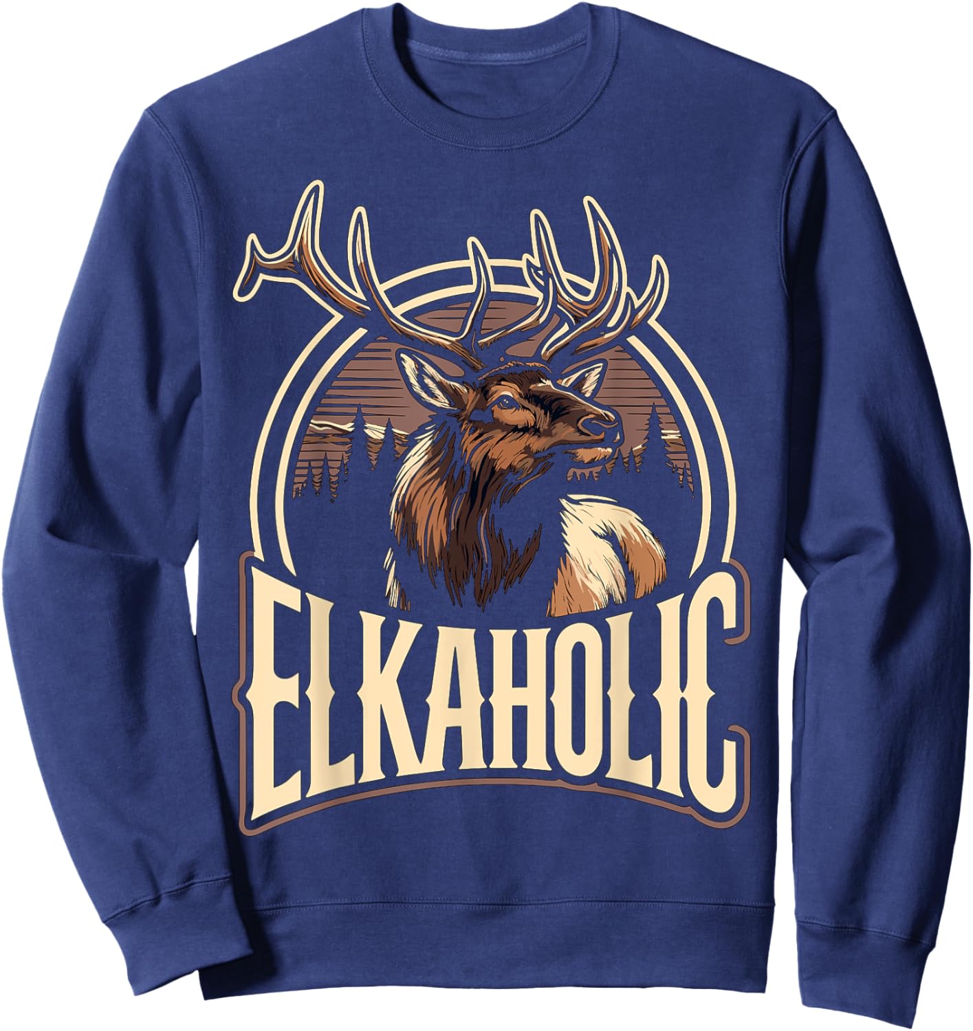 Elk Elkaholic Sweatshirt - Sweatshirt | Navy