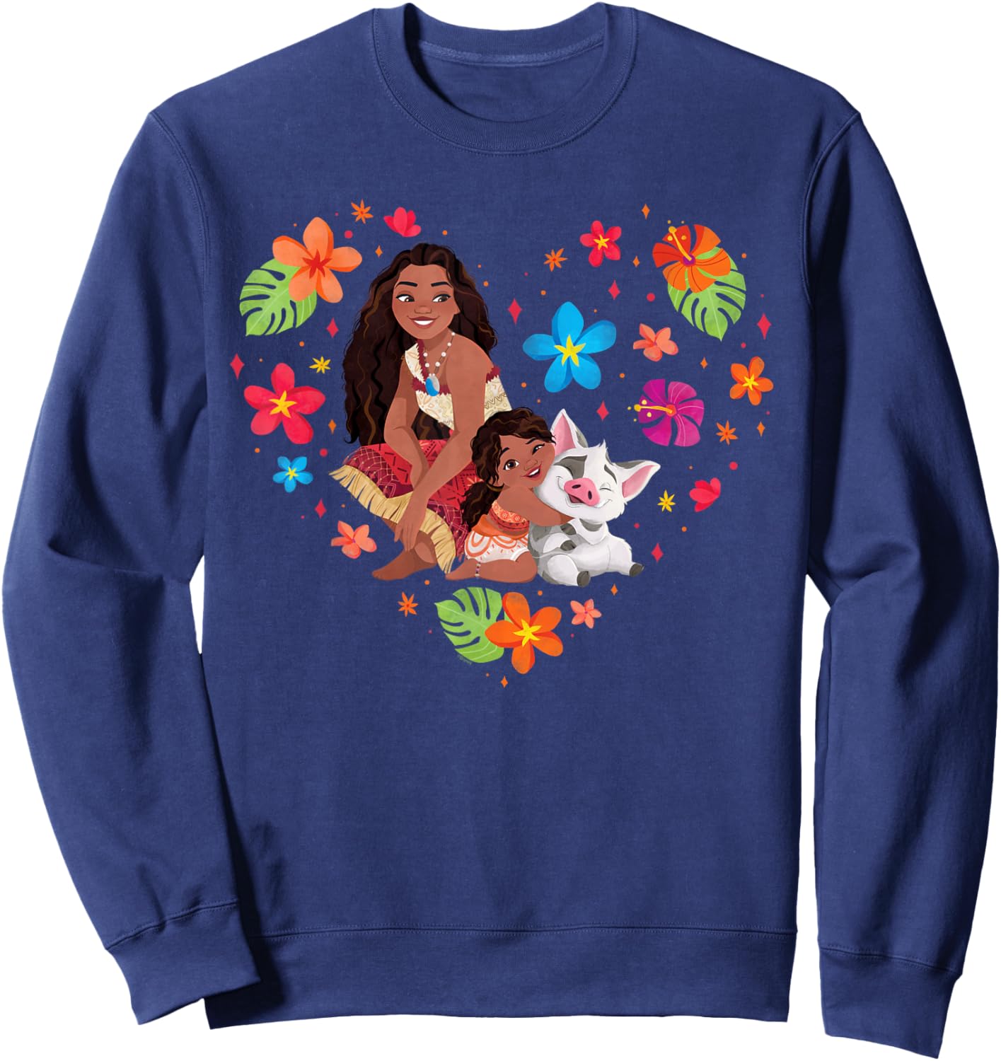 Disney Moana 2 Moana Simea and Pua Tropical Heart Sisters Sweatshirt - Sweatshirt | Navy