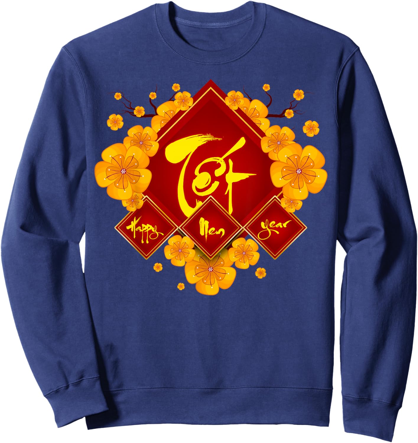 Happy Tet Holiday 2026 Chuc Mung Nam Moi Xuan Binh Ngo 2026 Sweatshirt - Sweatshirt | Navy