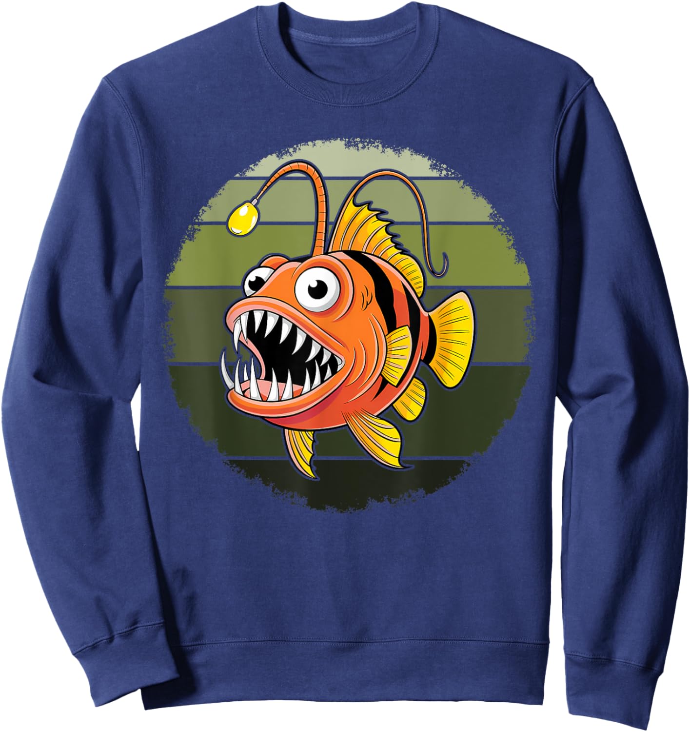 Anglerfish Deep Sea Creatures Angler Fish Sea Monster Sweatshirt - Sweatshirt | Navy