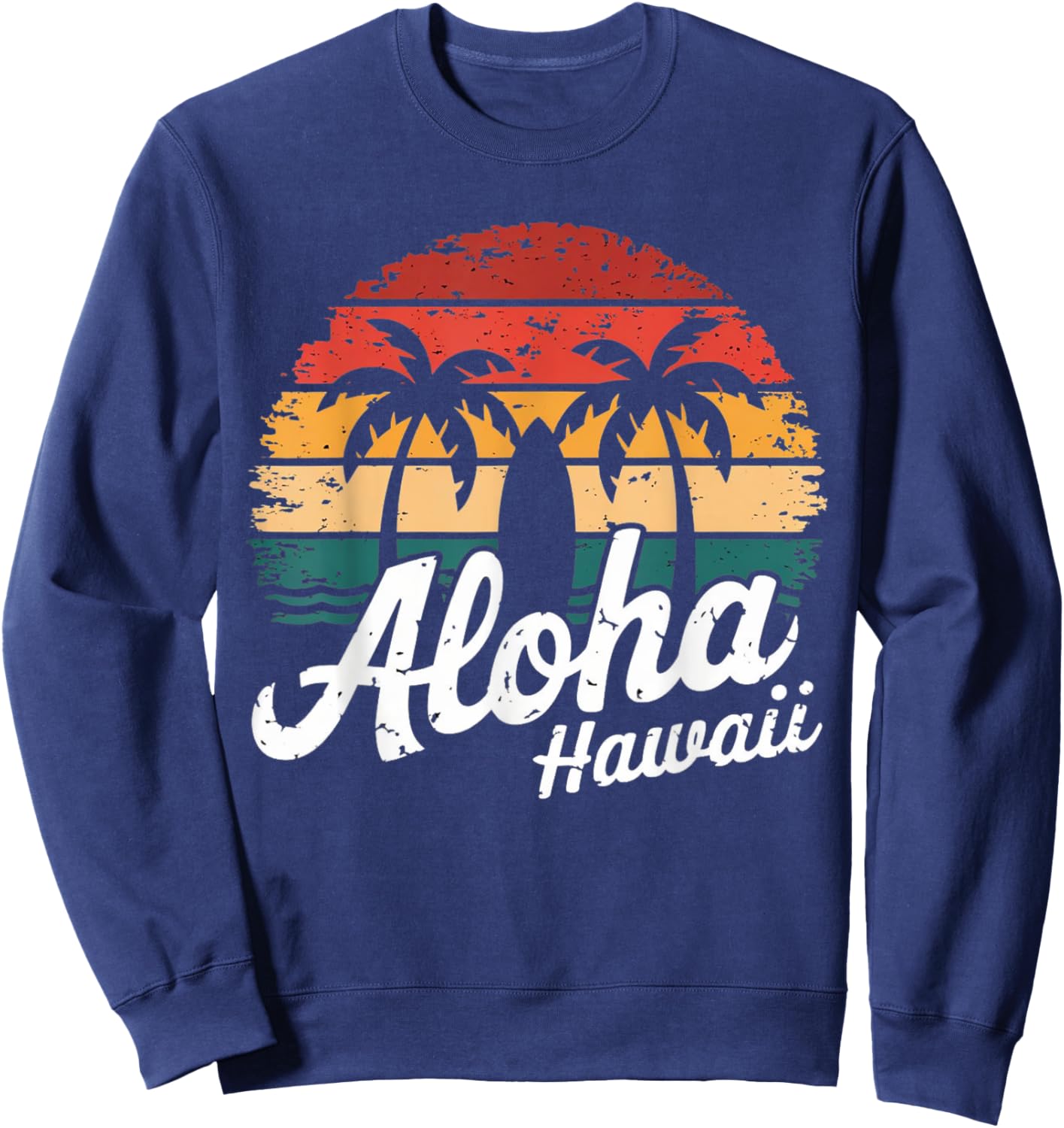 Aloha Hawaii Hawaiian Island sun Beach Surfboard Surf squad Sweatshirt - Sweatshirt | Navy