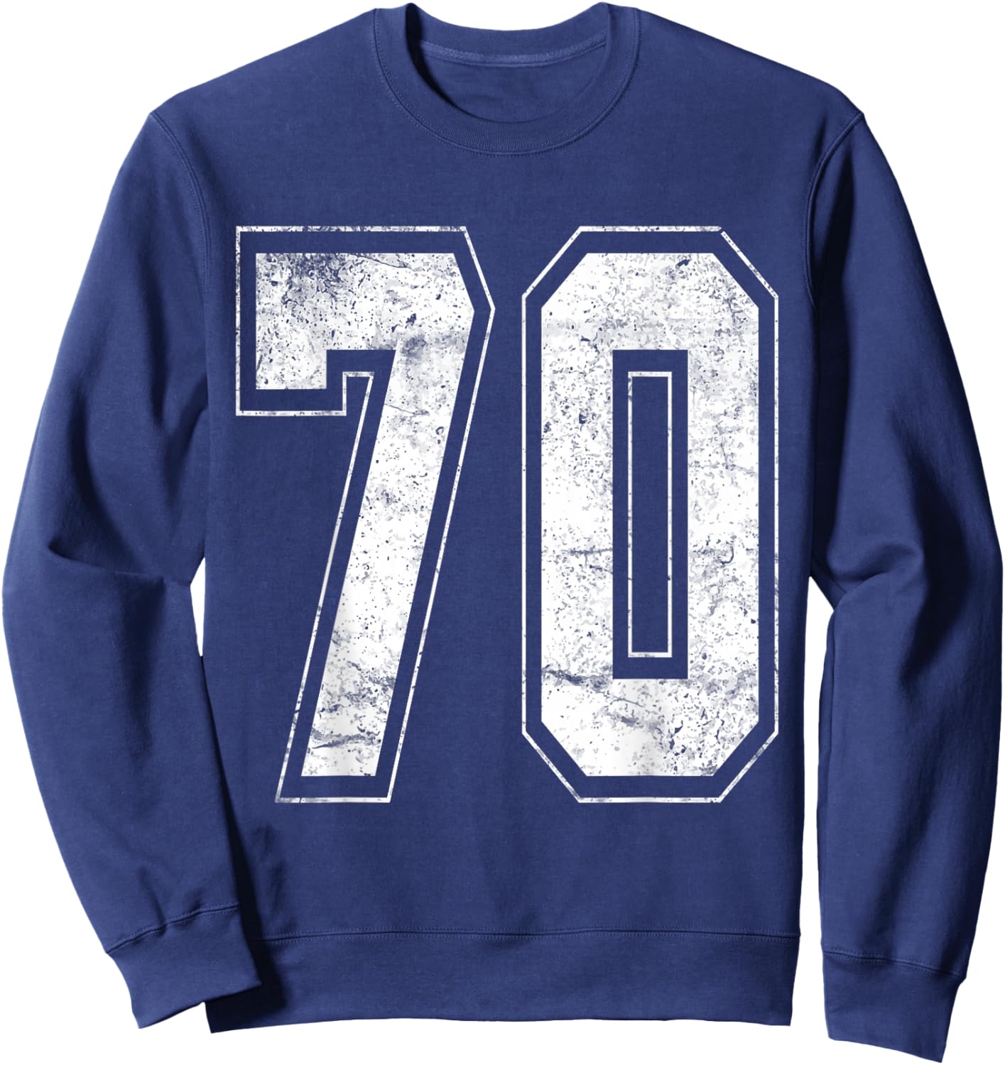Jersey Uniform Number #70 Athletic Style Sports Graphic Sweatshirt - Sweatshirt | Navy