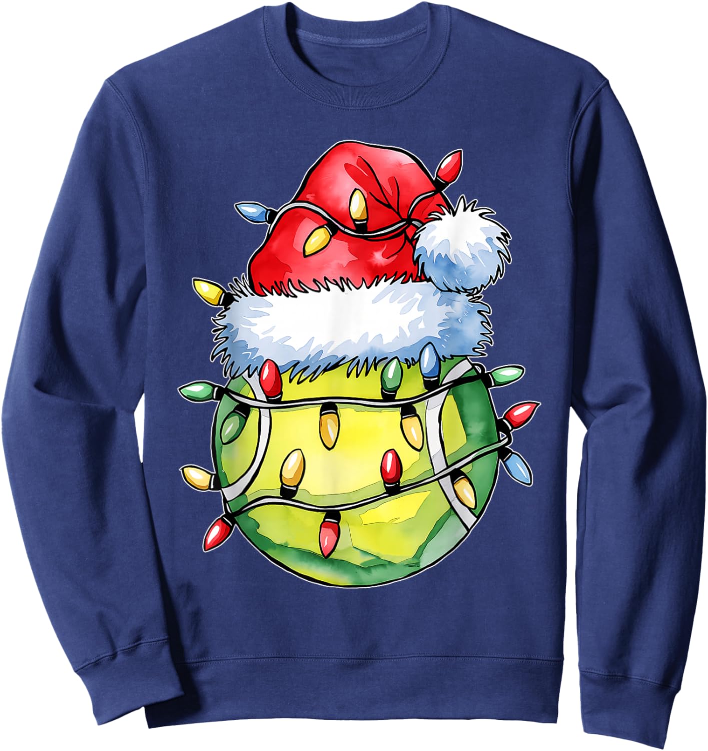 Santa Sports Design Boys Christmas Tennis Player Sweatshirt - Sweatshirt | Navy