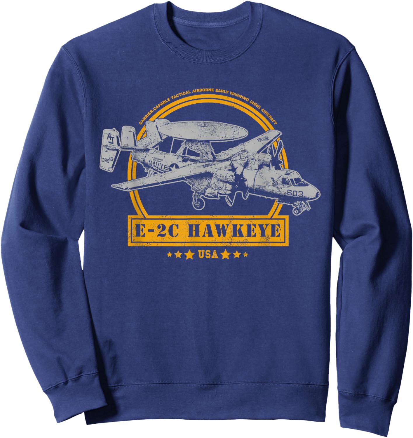E-2 Hawkeye Aircraft Sweatshirt - Sweatshirt | Navy