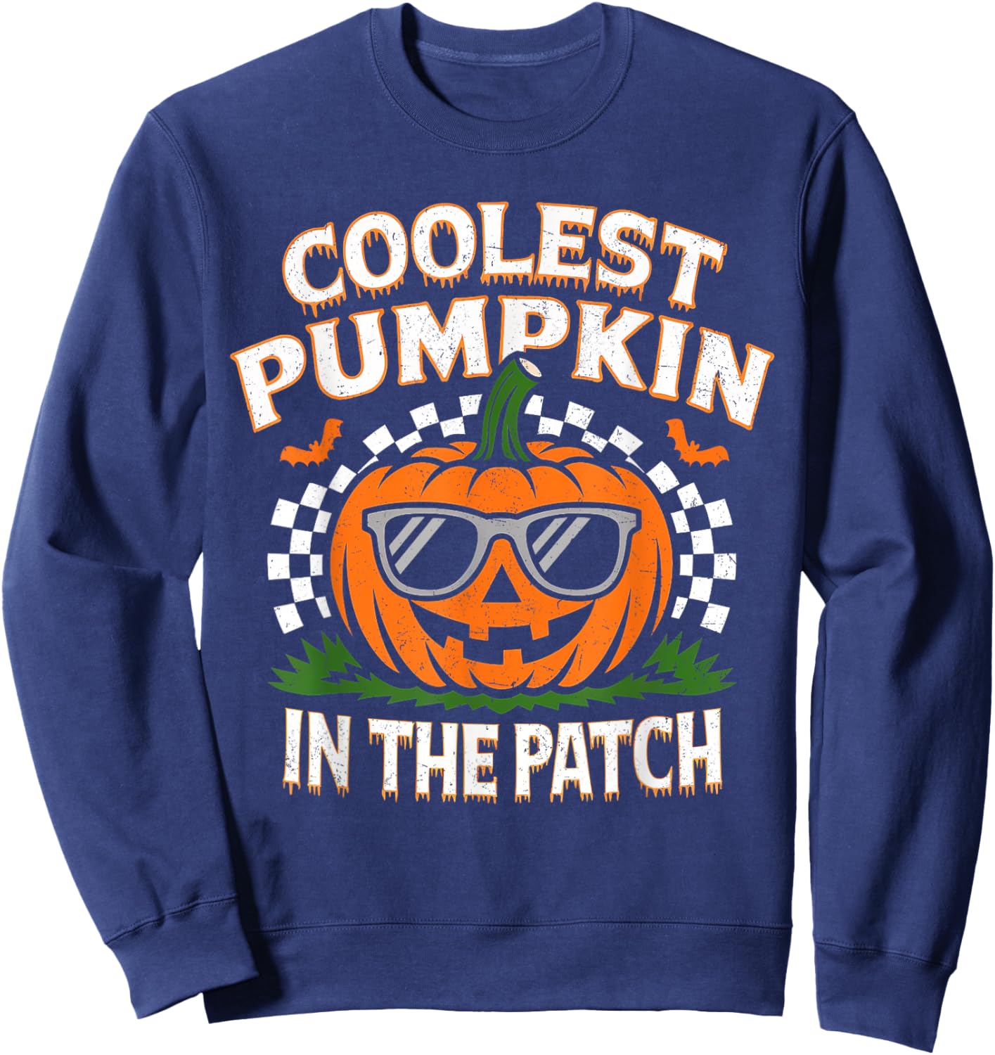 Funny Halloween Shirt For Kids Boys Toddler Pumpkin Patch Sweatshirt - Sweatshirt | Navy