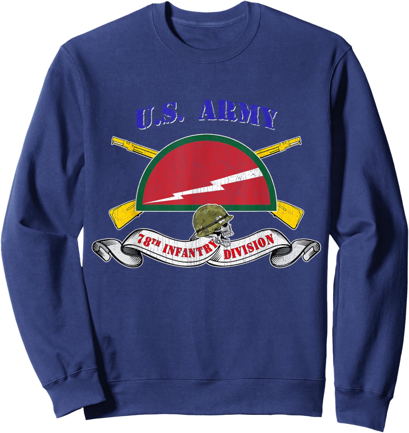 78th Infantry Division 78th ID Veteran Vintage Gifts Sweatshirt - Sweatshirt | Navy
