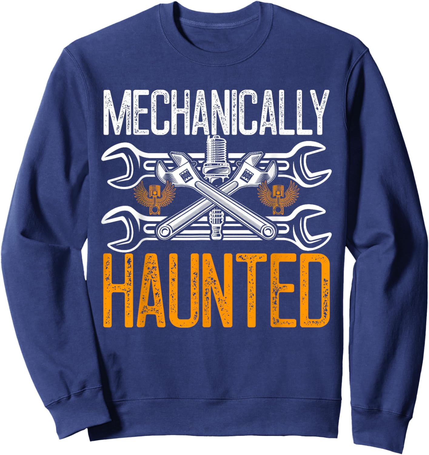 Mechanic Halloween Creepy Car Garage Spooky Sweatshirt - Sweatshirt | Navy
