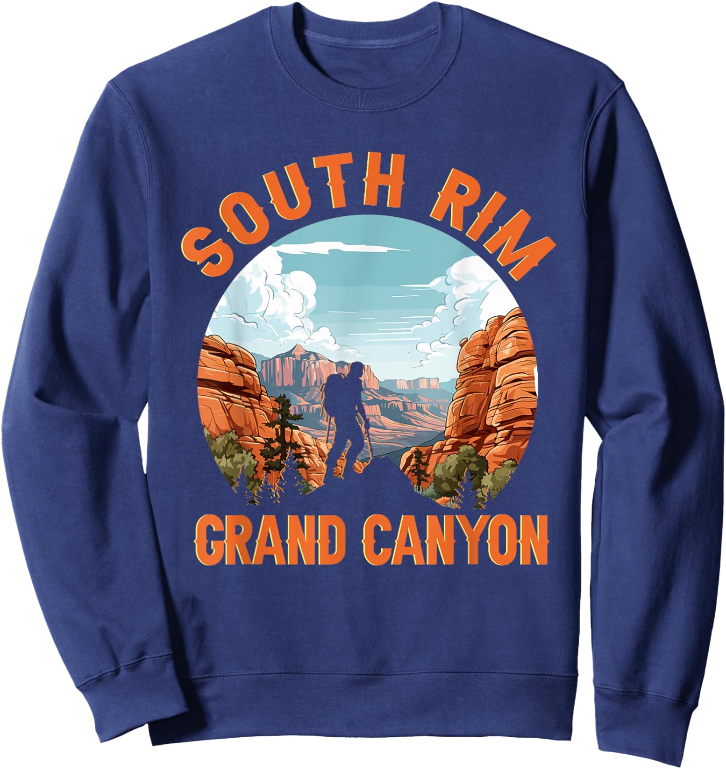 South Rim Grand Canyon Hiking Adventure Outdoor Sweatshirt - Sweatshirt | Navy
