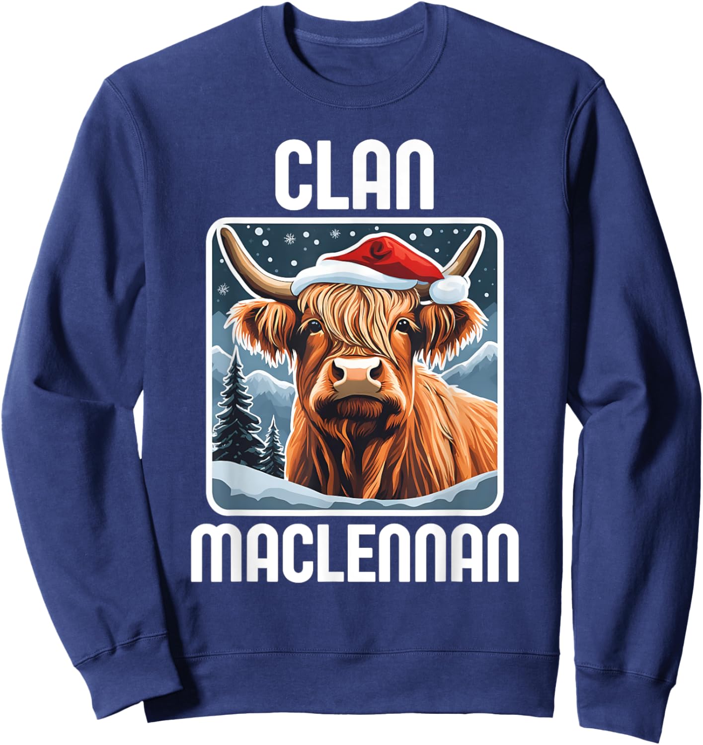 MacLennan Clan Christmas Holidays Scottish Family Name Party Sweatshirt - Sweatshirt | Navy