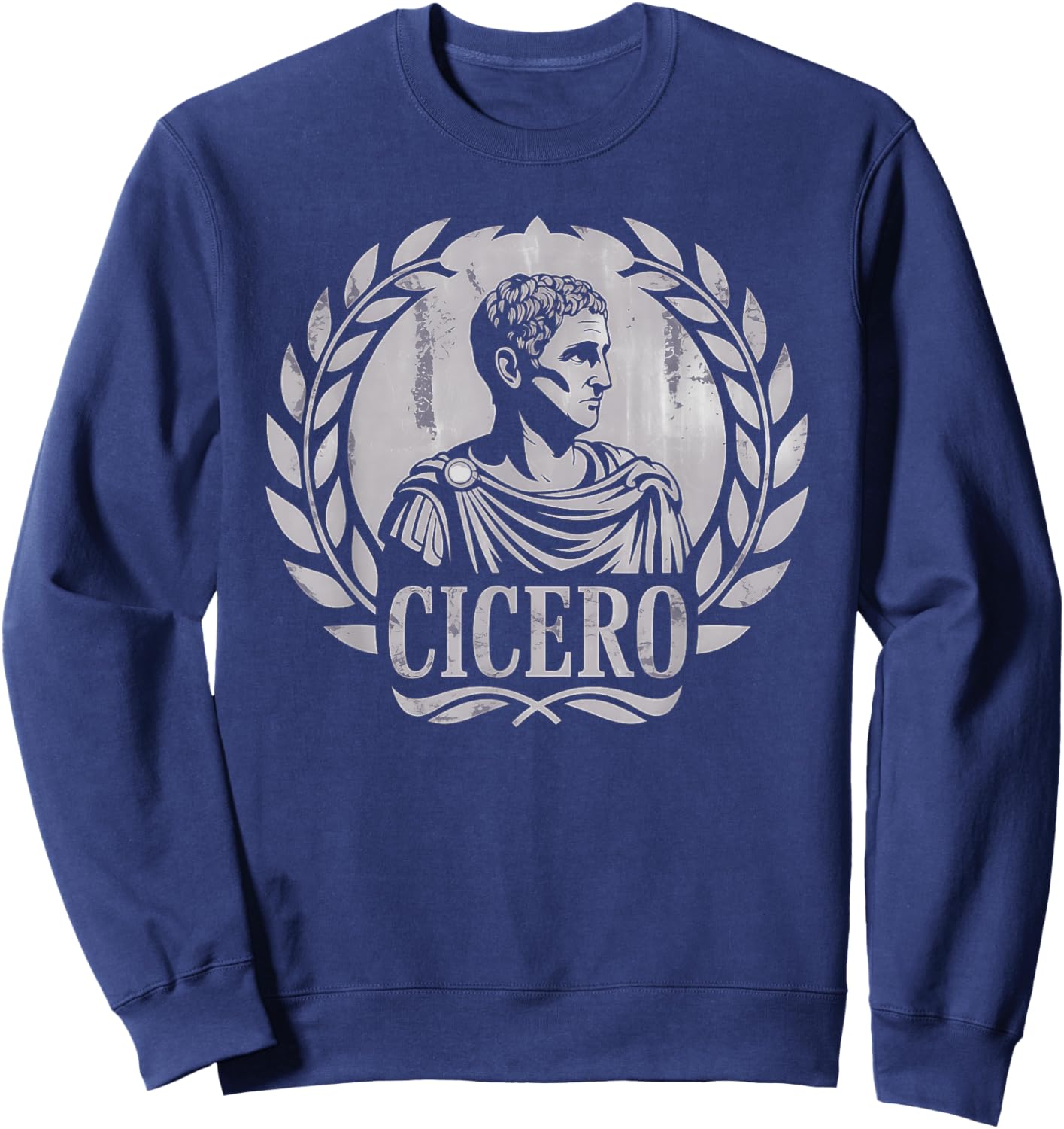 Agema Apparel -Adults Cicero Ancient Roman History , Black, Small, Short Sleeve Sweatshirt - Sweatshirt | Navy