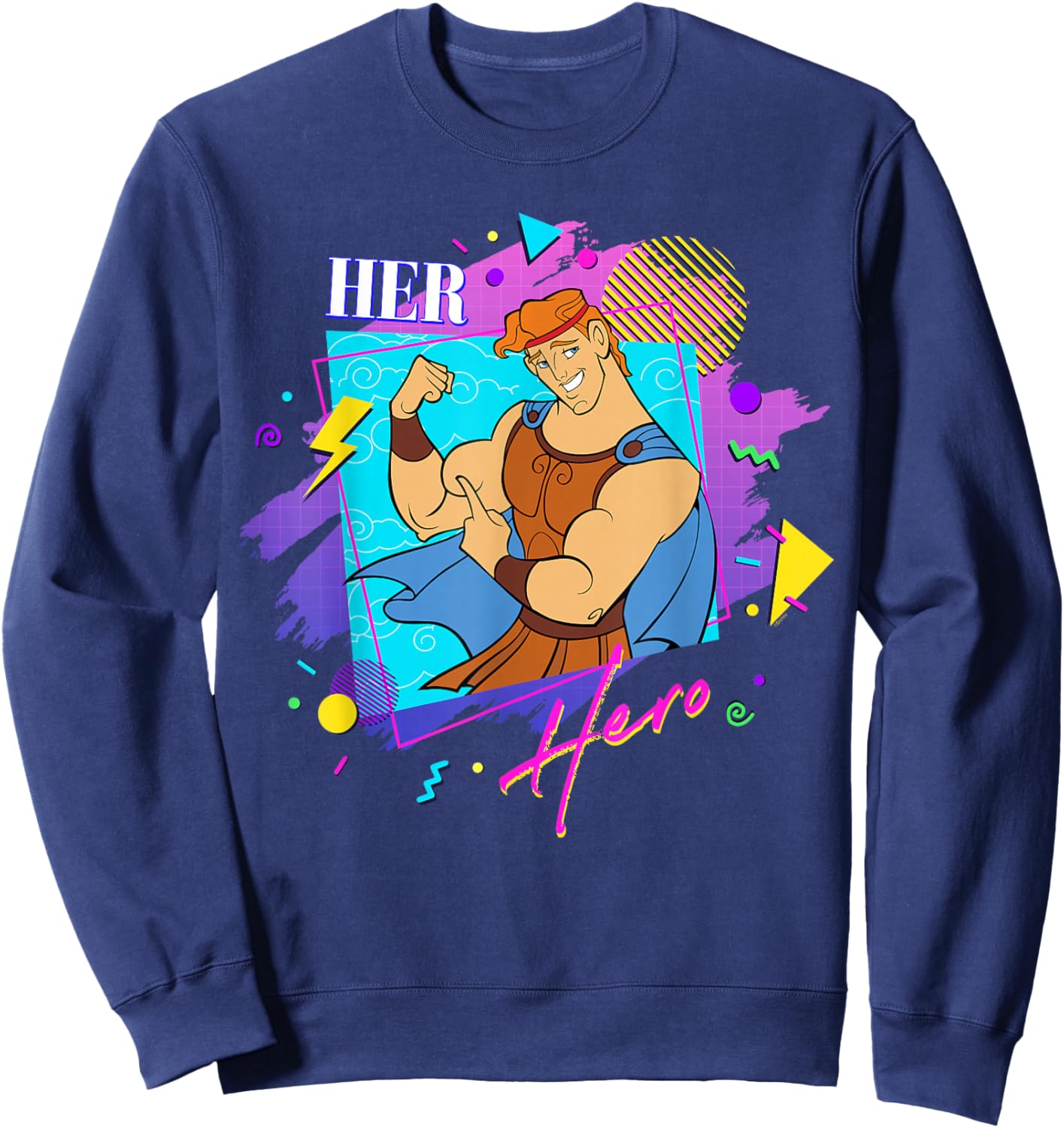 Disney Hercules Valentine’s Day Couples Matching Her Hero Sweatshirt - Sweatshirt | Navy