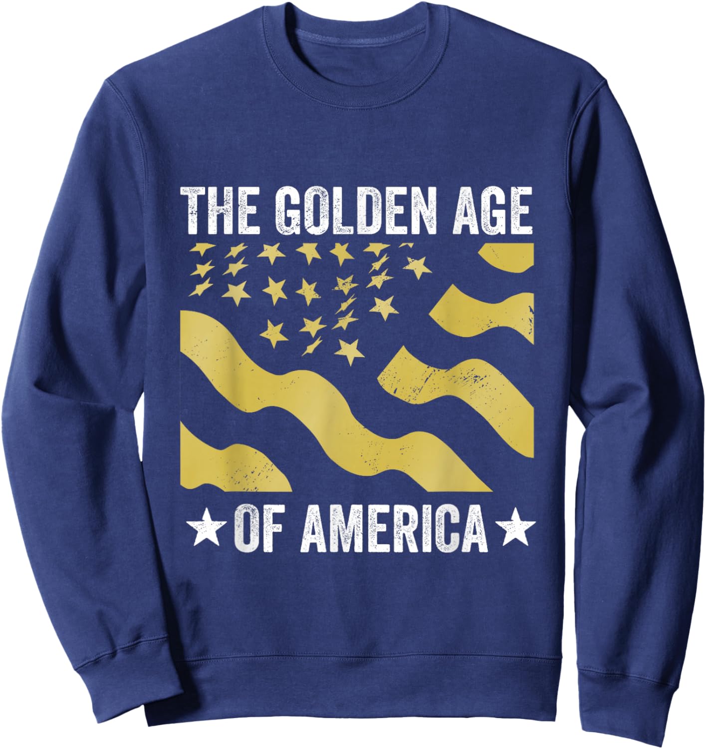 The Golden Age of America USA Flag Sweatshirt - Sweatshirt | Navy