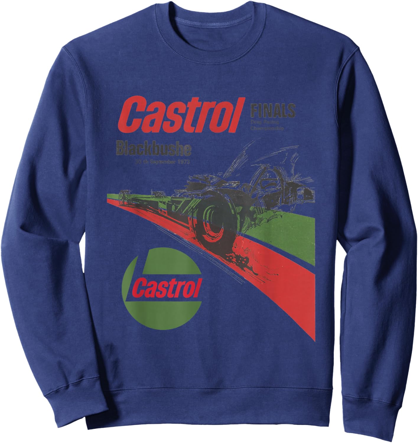 Castrol Racing Blackbushe Vintage Retro Logo PAPL1343 Sweatshirt - Sweatshirt | Navy