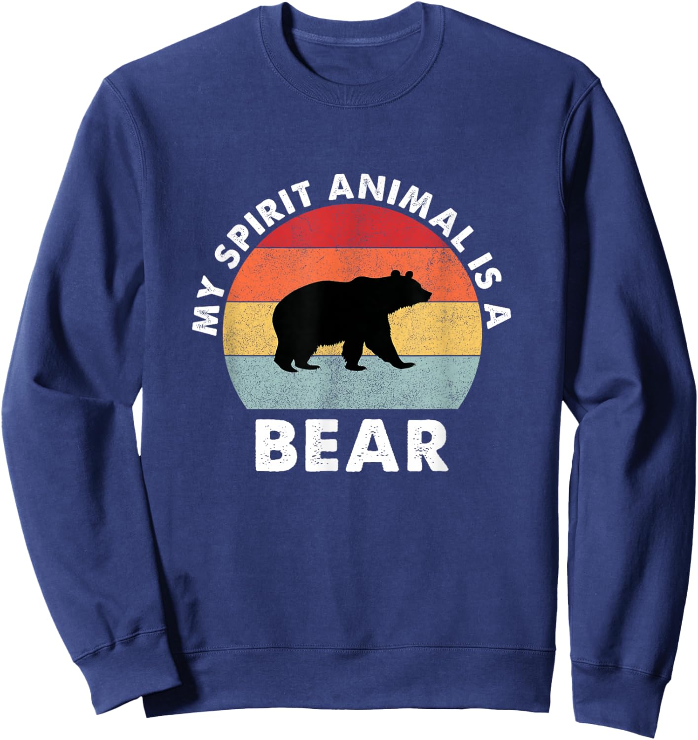 Vintage My Spirit Animal Is A Bear Sweatshirt - Sweatshirt | Navy