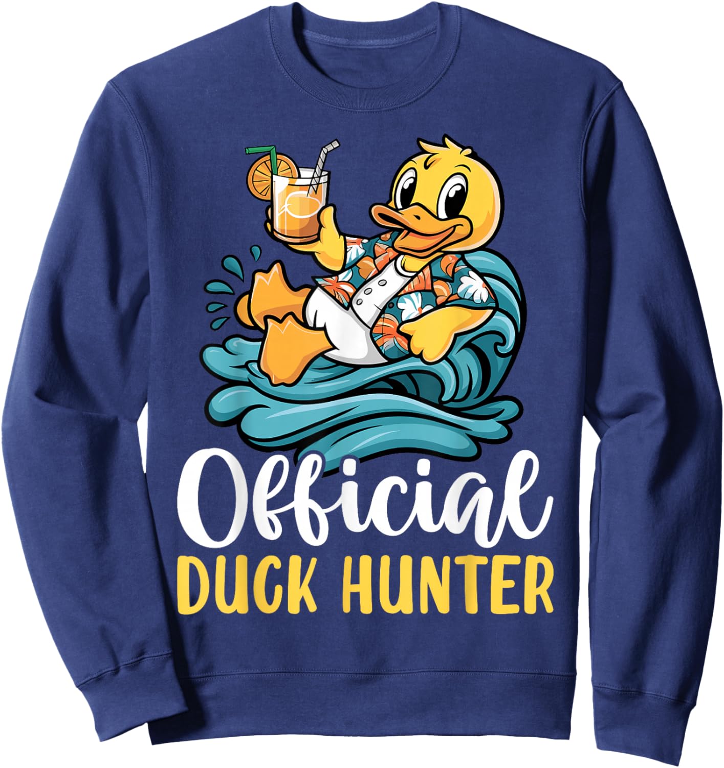 Duck Cruise Boat Funny Rubber Duck Hunting Squad Sweatshirt - Sweatshirt | Navy