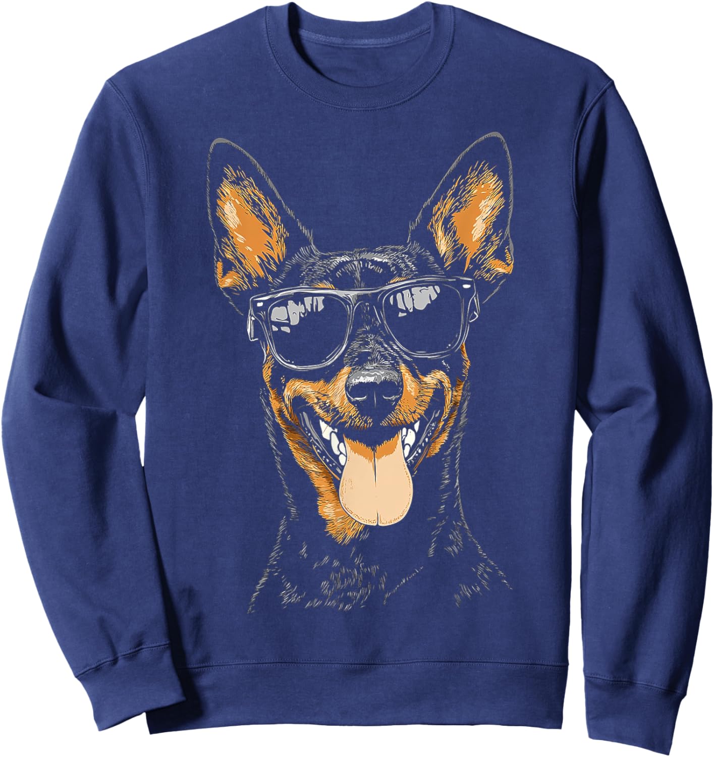 Australian Kelpie Dog Pet Art Sunglasses Australian Kelpie Women Kids Sweatshirt - Sweatshirt | Navy
