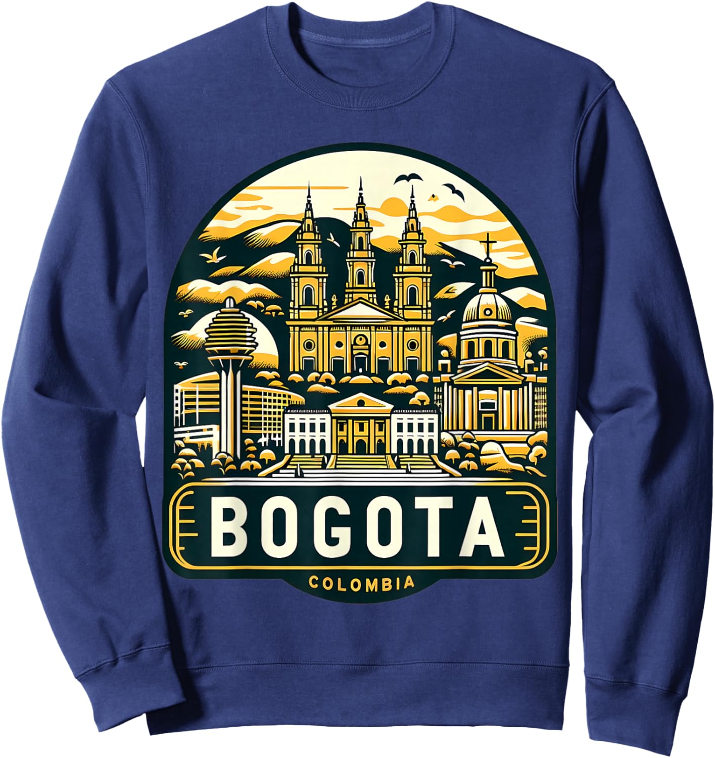 Bogota Colombia City Souvenir Capital Memorabilia Landmarks Sweatshirt - Sweatshirt | Navy