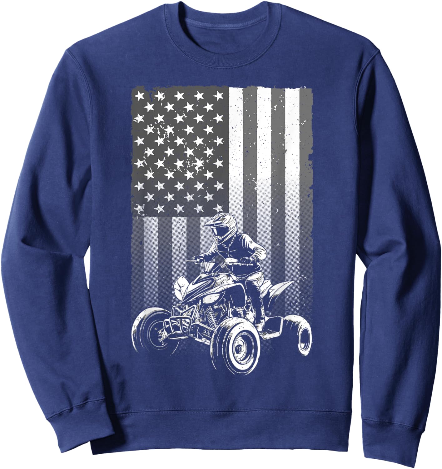 Cool ATV Design Women Off Road Mud Dirt 4 Wheeler Sweatshirt - Sweatshirt | Navy