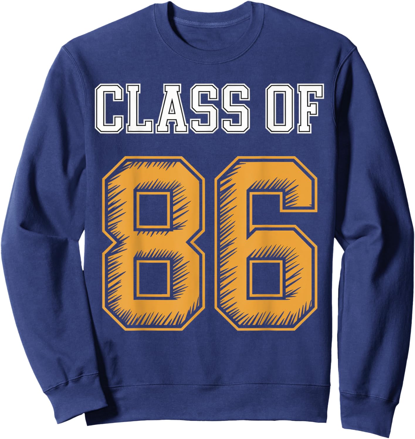 Class Of 1986 Reunion Vintage Class Of 86 Reunion Sweatshirt - Sweatshirt | Navy