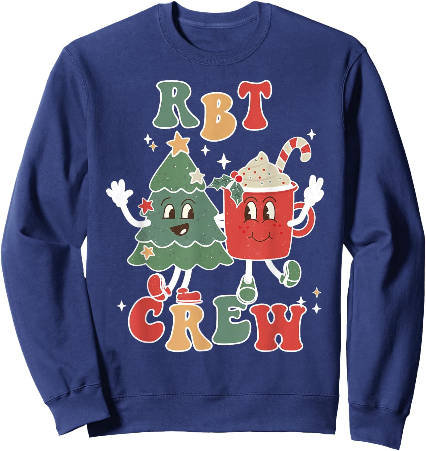 Rbt Crew Christmas Tree Coffee Latte Behavior Tech Rbt Xmas Sweatshirt - Sweatshirt | Navy