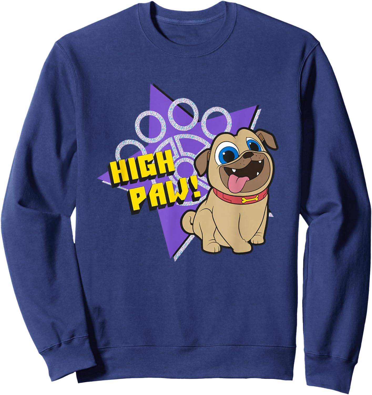 Disney Puppy Dog Pals High Paw! Rolly Happy Big Chest Logo Sweatshirt - Sweatshirt | Navy