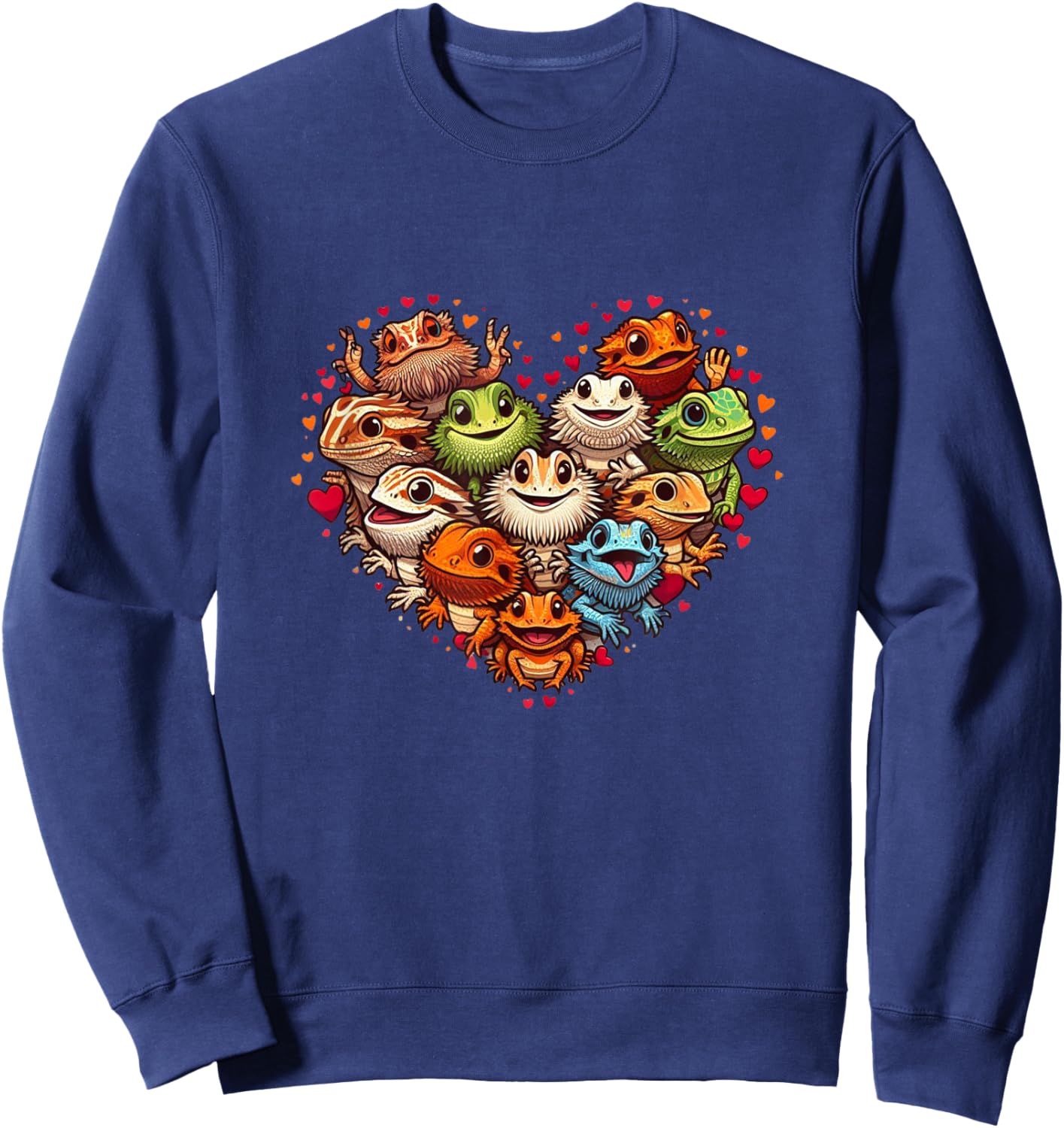 Bearded Dragon Shirt Pogona Reptile Bearded Dragons Sweatshirt - Sweatshirt | Navy