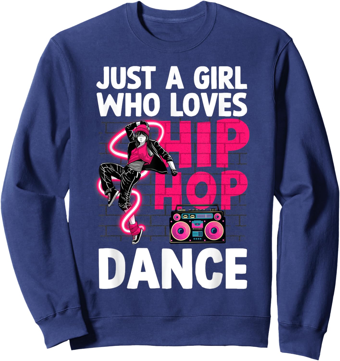 Cool Hip Hop Art Teen Girls Hiphop Dancing Hip Hop Sweatshirt - Sweatshirt | Navy