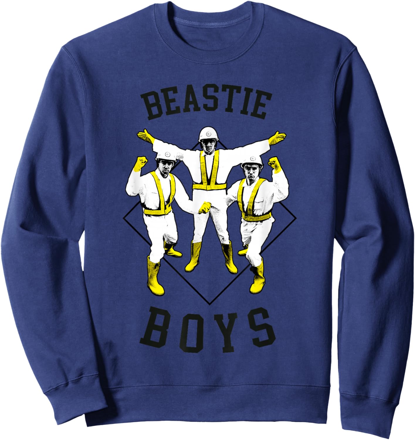 Beastie Boys Official Hello Nasty - -Adults, Music Fans, All Ages - Grey, Small, Short Sleeve, Classic Fit, , Polyester Sweatshirt - Sweatshirt | Navy