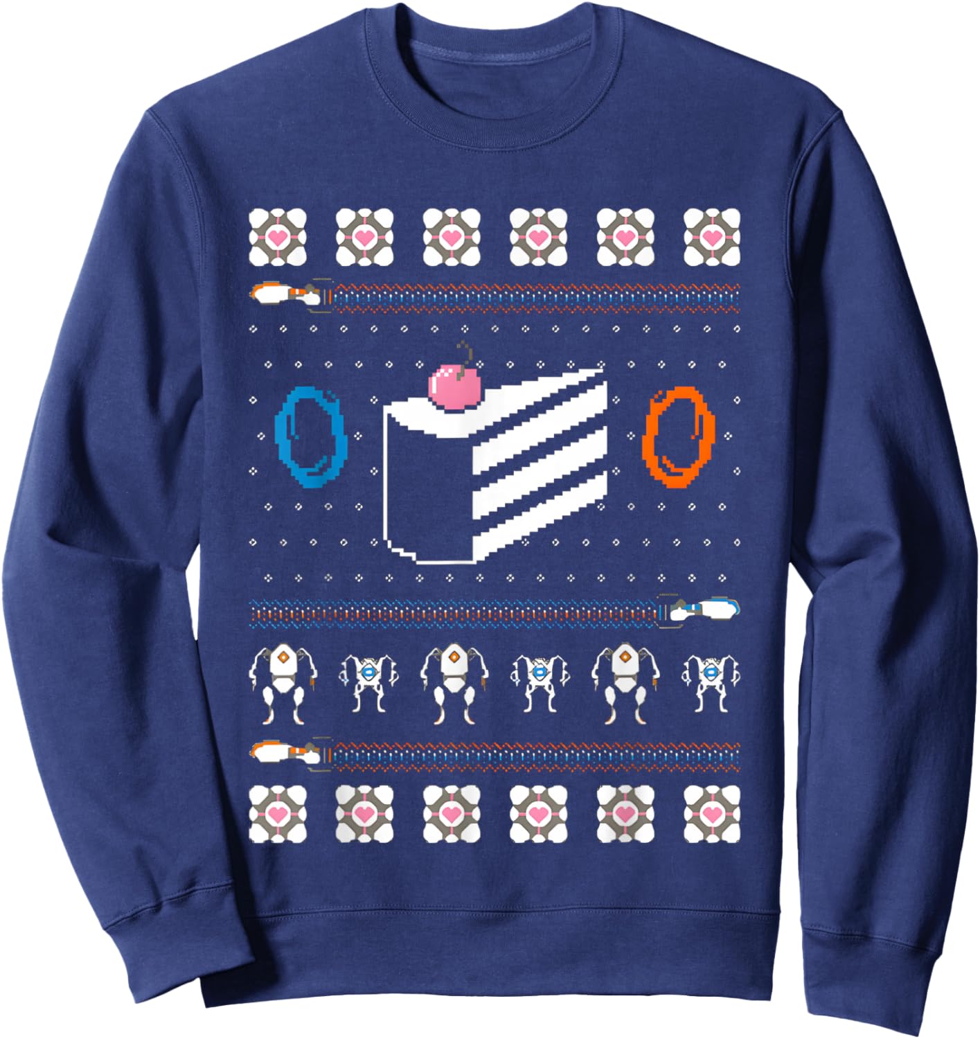 The Christmas Cake Is A Lie Sweatshirt - Sweatshirt | Navy