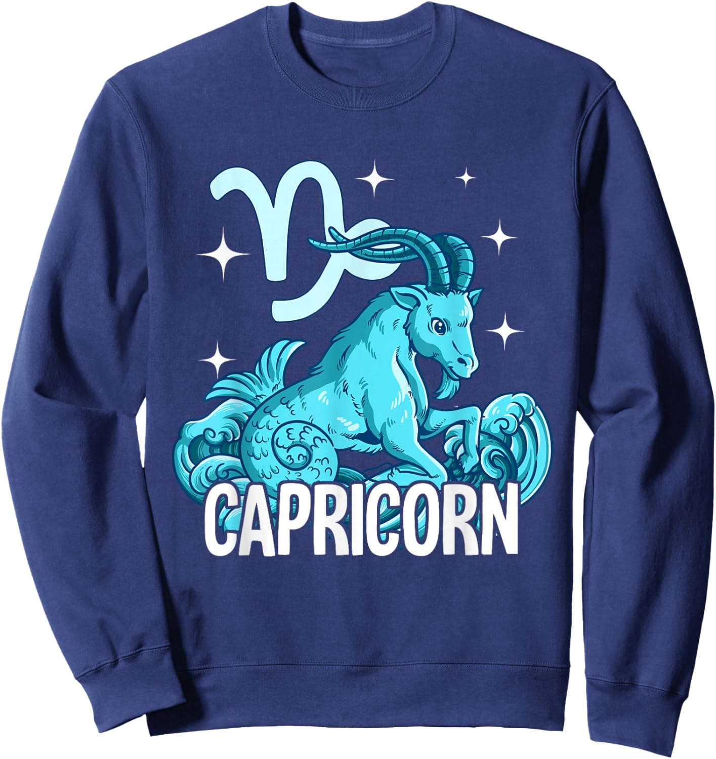 Capricorn Zodiac Sign Sweatshirt - Sweatshirt | Navy