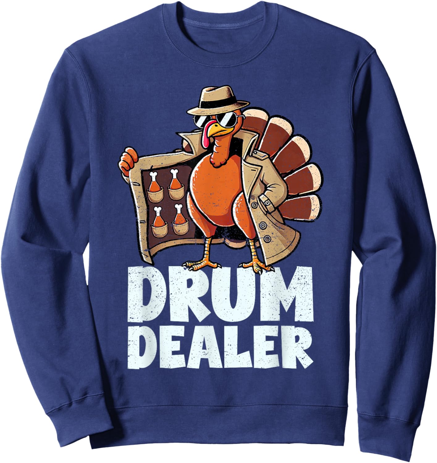Funny Thanksgiving meme Turkey day Sweatshirt - Sweatshirt | Navy