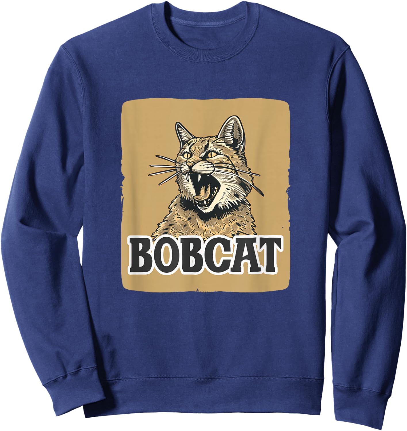 Funny looking Bobcat Costume for Boys and Girls Sweatshirt - Sweatshirt | Navy