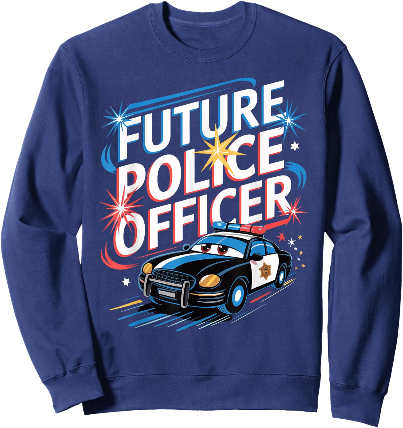 Wee Woo Police Car Police Costume Future Police Officer Sweatshirt - Sweatshirt | Navy