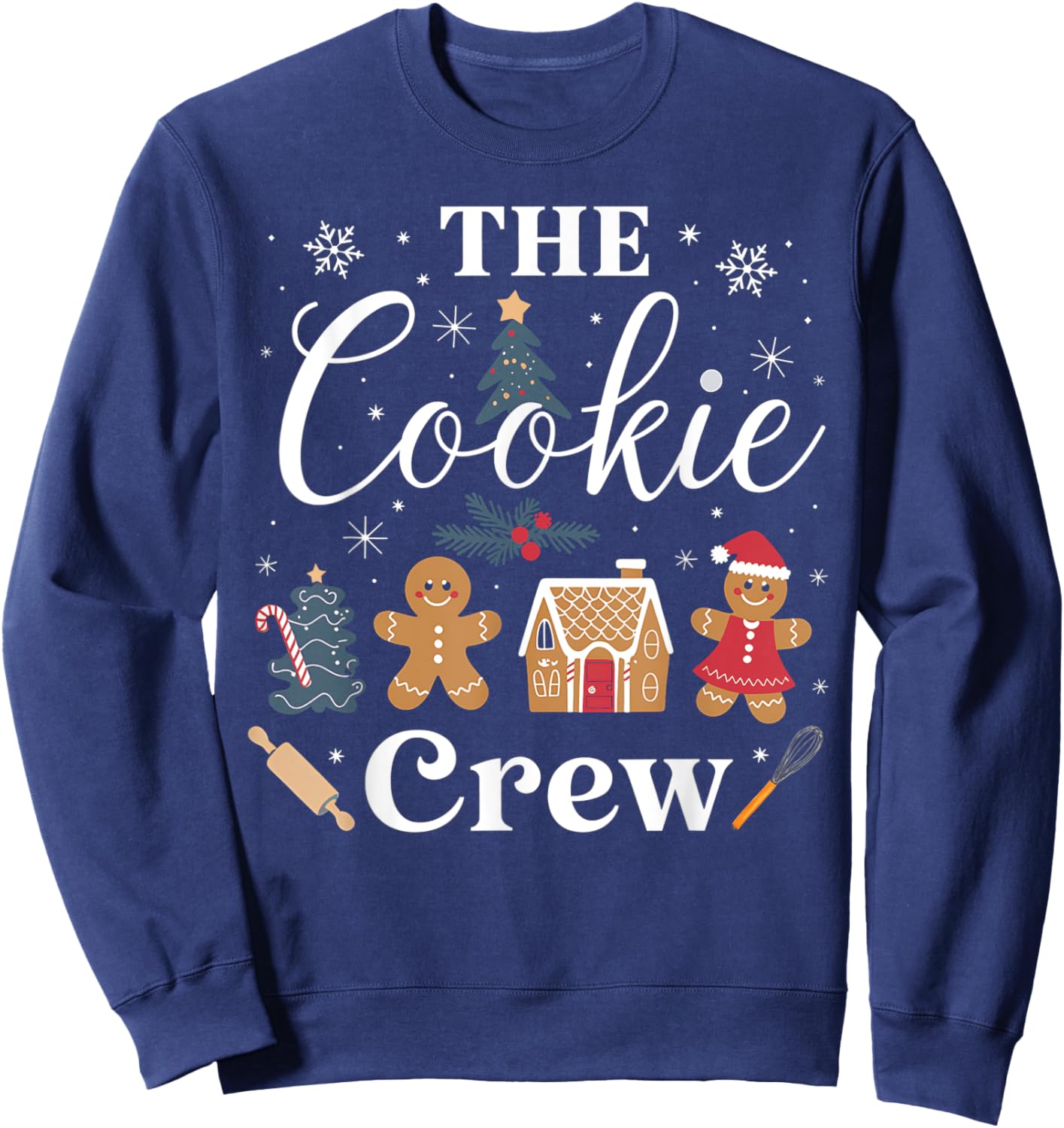 The Cookie Crew Christmas Baking Cookie Lover Kids Women Sweatshirt - Sweatshirt | Navy