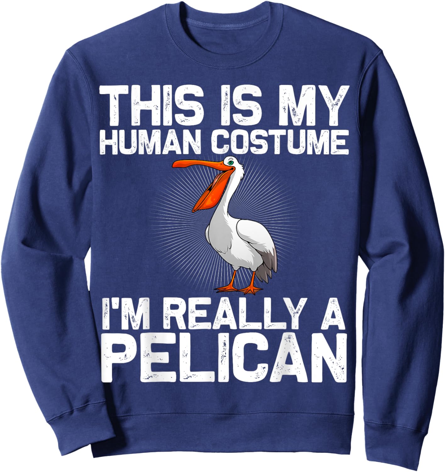 Cool Pelican Costume Women Kids Pelican Bird Pelican Sweatshirt - Sweatshirt | Navy