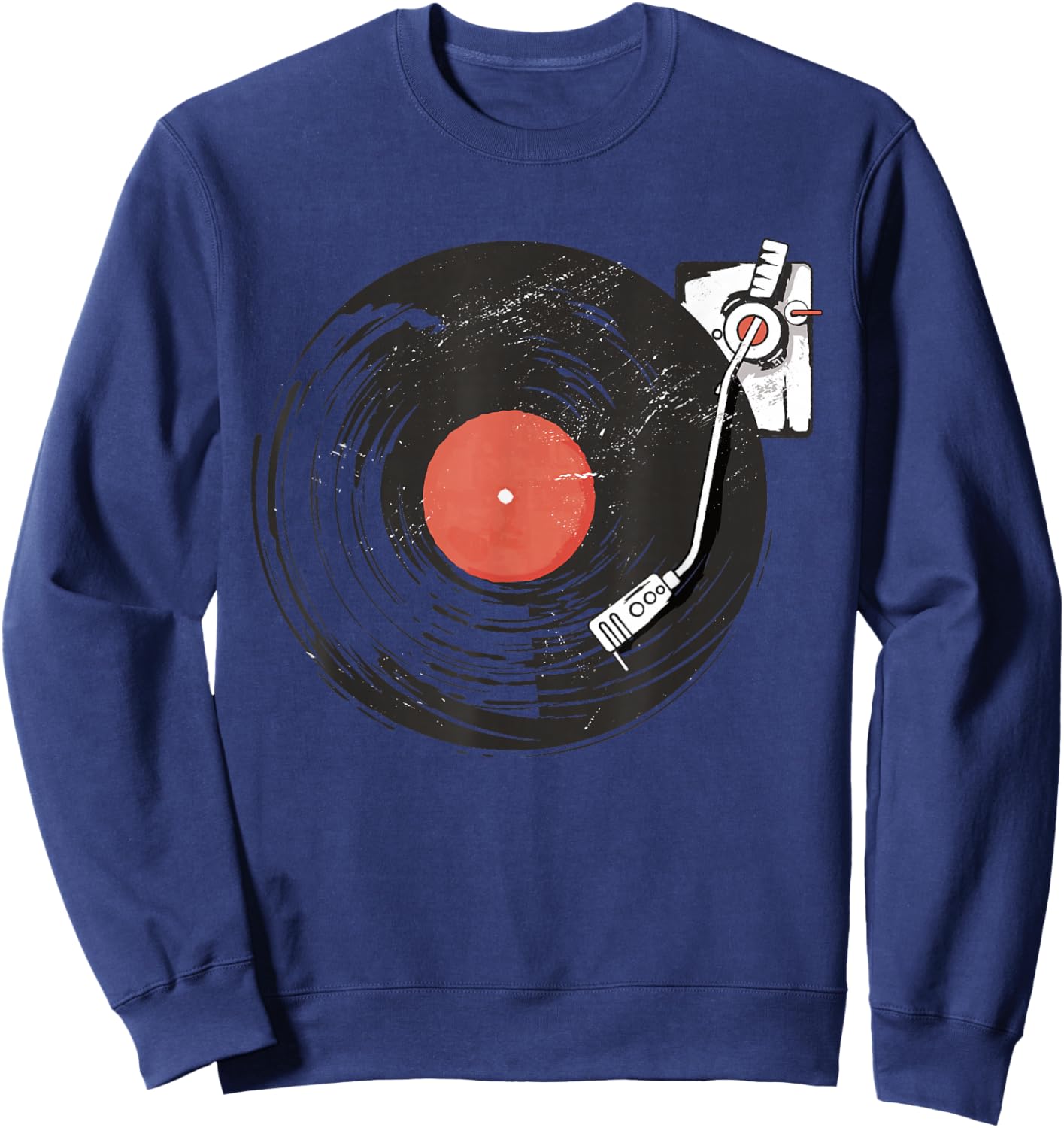 Vinyl Musician DJ Turntable Music Producer DJ Sweatshirt - Sweatshirt | Navy
