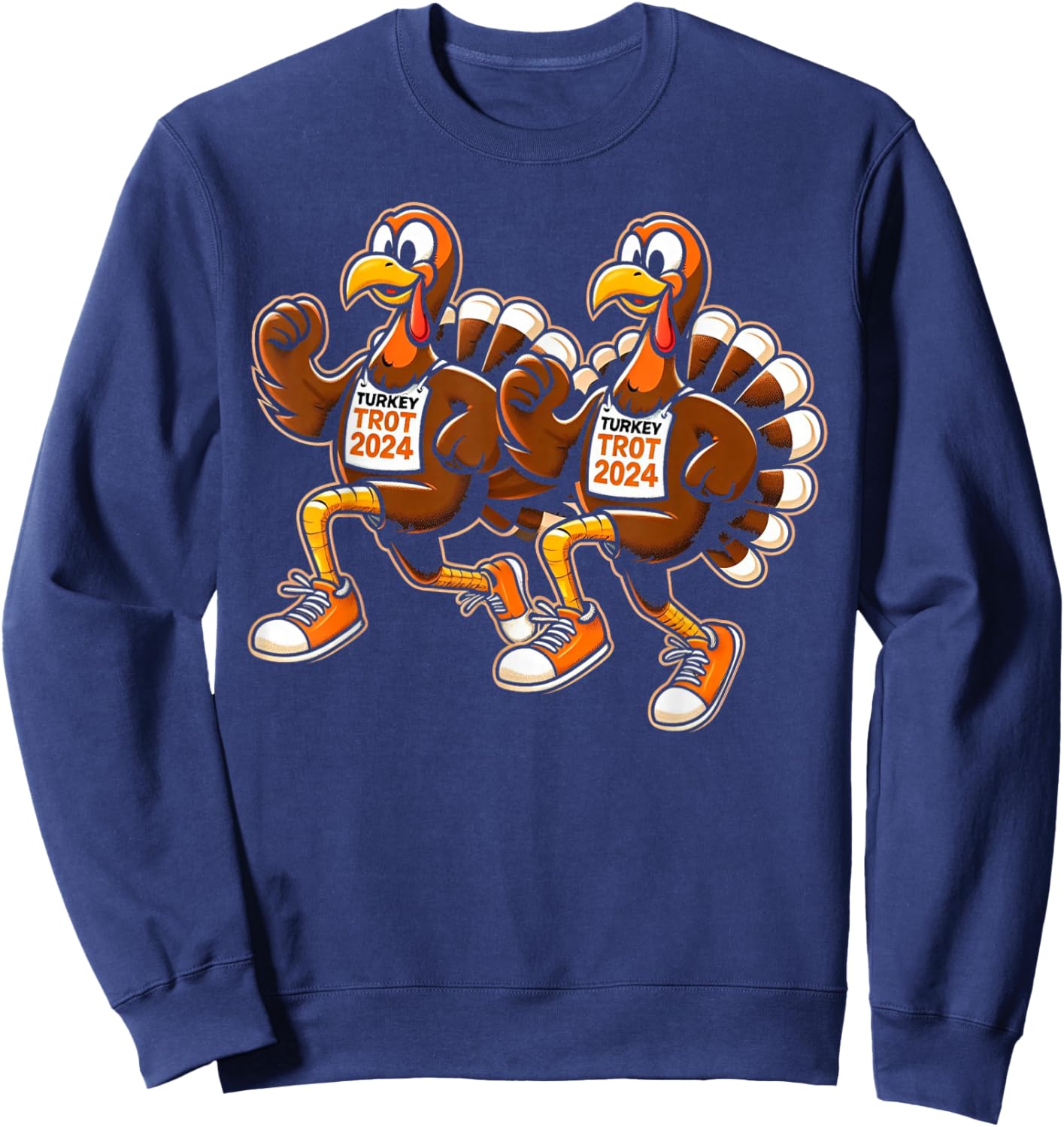 Thanksgiving Turkey Running Outfit Gear Costume Turkey Trot Sweatshirt - Sweatshirt | Navy