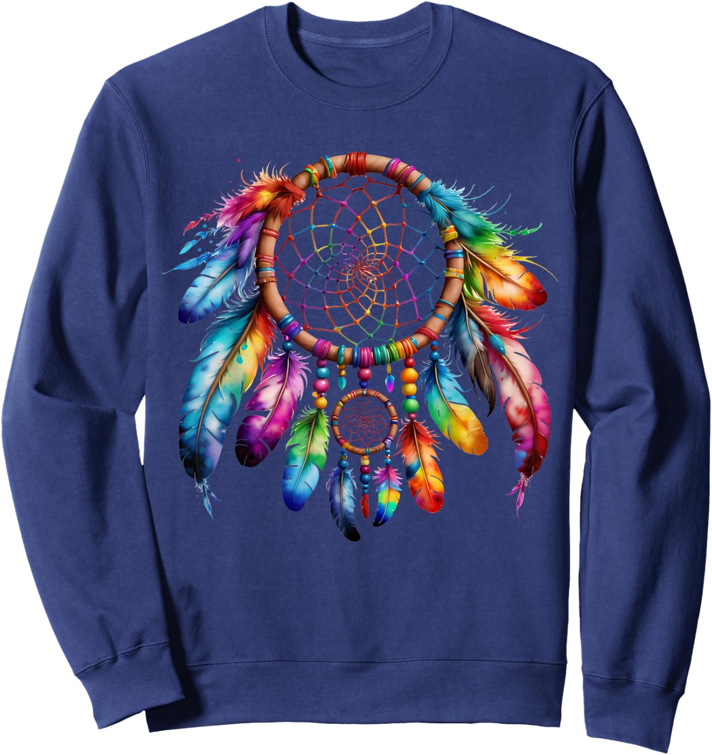 Native American Heritage Month Feather Dreamcatcher Sweatshirt - Sweatshirt | Navy