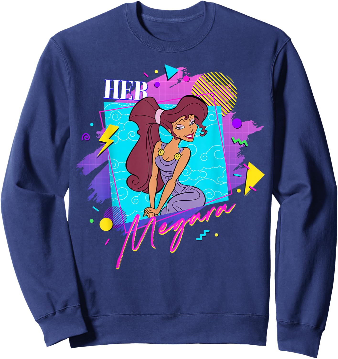 Disney Hercules Valentine's Couples Matching Her Megara Sweatshirt - Sweatshirt | Navy